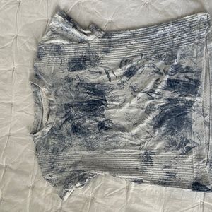 Lululemon blue tie-dye crop top
